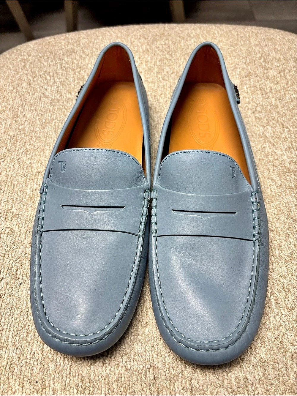 Tod's Gommino Driving Shoes in Leather Blue US 7